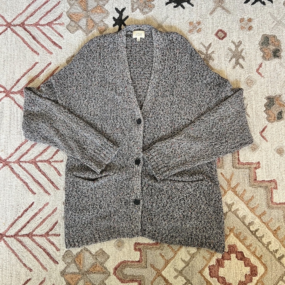 Wilfred - Confetti yarn gray speckled sweater - Size M